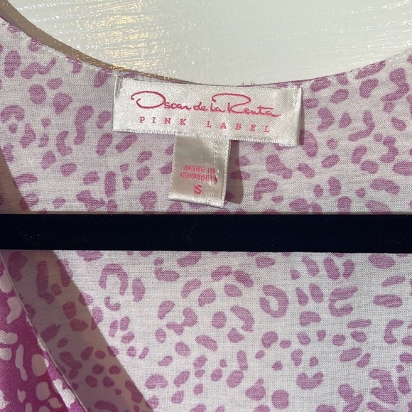 Oscar De La Renta Pink Label pink and white with ruffles. size S. - Picture 2 of 9